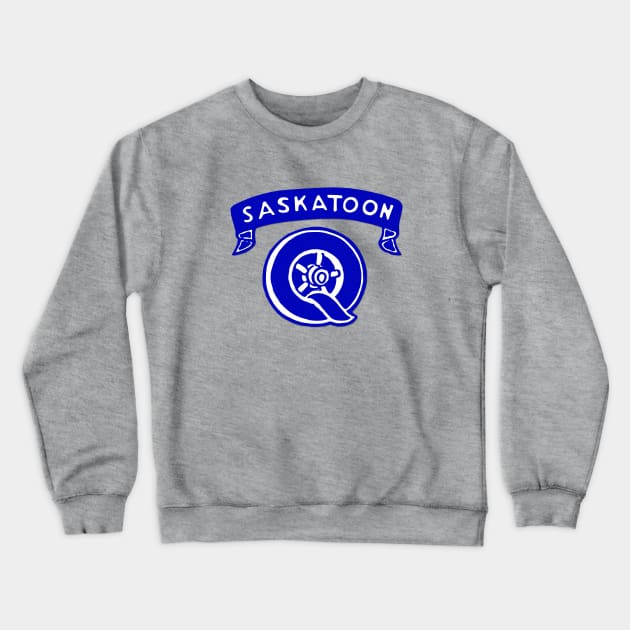 DEFUNCT - Saskatoon Quakers Hockey 1945 Crewneck Sweatshirt by LocalZonly